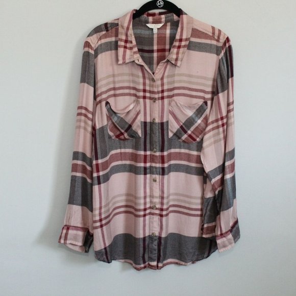 Lucky Brand Plaid Button Up Soft Shirt H11106 - Picture 2 of 6